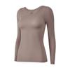 [Causa del color del cristal] Camiseta interior estilo coreano adelgazante de cuello bajo ultrafina de cuello redondo grande ropa interior térmica top adelgazante ajustado para mujer