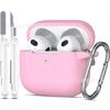 Estuche protector para auriculares Airpods de 3.ª generación, estuche de silicona para auriculares Bluetooth de Apple, bolígrafo de limpieza, estuche para auriculares con hebilla de montañismo.
