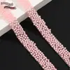 Adhesivo de Doble Cara Adhesivo Termofusible Colorido Abs Redondo Perla Tira Adhesiva Cinta de 1.5 cm de Ancho Zapato Bolsa Calcomanía de Cristal