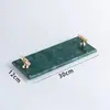 Estilo Nórdico Ins Simple Lujo Ligero Bandeja de Mármol Natural Almacenamiento Rectangular para Cosméticos Decoración Suave