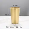 Copo de Água de Camada Única em Aço Inoxidável 304, Copo para Cerveja, Suco e Bebidas Geladas, Copo de Camada Única para Crianças do Jardim de Infância com Logo