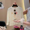 Camiseta de Manga Larga con Protección Solar para Niña de Tencel Lyocell, Top Delgado de Verano con Cuello Redondo Estampado, Moda Coreana para Bebé, Protector Solar