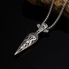 Acero de titanio collar europeo y americano vintage ins moderno joyería para suéter de hombre joyería vikinga espada lanza colgante de acero inoxidable al por mayor