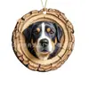 Adornos de Perro Pastor Mascota Papá Noel Árbol de Navidad Acrílico Decoración Plana Conmemorativa Regalo Navideño Xianghong