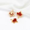 Oro Verdadero 18k Col de Forma Pentagonal Microincrustaciones de Circonita Accesorios Pulsera de Mariposa Colgante DIY Collar Pendientes Colgante D103