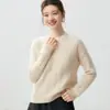 Nova coleção outono e inverno: suéter feminino de cashmere, gola redonda, corte solto, macio e confortável, suéter versátil de tricô trançado, camada base espessa