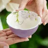 Taza de Té Glicinia de Primavera Hecha en Fábrica, Taza Especial de Maestro de Cerámica, Taza de Degustación de Té Personal de Gama Alta, Juego para Beber Té, Juego de Té Kung Fu