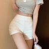 Pantalones Casuales Blancos Combinan con Todo Populares en Internet Cintura Alta Pantalones Cortos Hot para Mujer Ropa de Primavera Hot Girl Shorts de Cadera Adelgazantes Ropa Exterior Pantalones Rectos