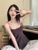 Camisola de tubo suave y elegante estilo francés, Nuevo diseño de verano 2025, Top ajustado para mujer