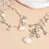 Estilo Resort Costero Perla de Imitación Concha de Imitación Estrella de Mar Caracola Collar Redondo Personalizado Nicho Elegante Gama Alta Collar para Mujeres