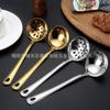 Conjunto de Utensílios de Cozinha para Cozinhar Aço Inoxidável 201 Colher de Servir Pá Escorredora Pá Reta Tamanho de Escorrer Concha de Sopa Escorredor de Sopa