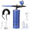 Dispositivo de Injeção de Oxigênio Hidratante de Beleza Elétrico, Aerógrafo para Esmalte, Pistola de Spray para Gradiente de Nail Art, Pistola de Spray para Confeitaria, Caneta de Spray Colorida para Miniaturas