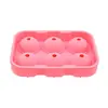 4 moldes de silicona de grado alimenticio para cubitos de hielo de hockey sobre hielo, caja de 6 cavidades, máquina de hielo esférica, whisky, fácil de desmoldar, artefacto para hacer hielo en bola