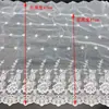 Acessórios de renda para acabamento de cortina de um metro de comprimento, preto e branco, tecido de renda para decoração, rede de fio bordada à mão