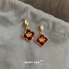 Brincos Geométricos Florais Estilo Francês Esmaltados Artísticos Retro com Esmalte Pingado Fábrica Brinco Cadeia de Suprimentos de Joias