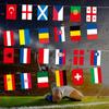 Bandera de 24 Fuertes de la Copa Europea 2024 Decoración de Ambiente de la Copa Europea Bandera Colgante No. 6 Bandera de Cuerda de Copa Europea para Fan