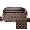 Bolso de Hombre Nuevo Bolso de Hombro a Cuadros Tablero de Ajedrez Trendy para Hombre de Negocios Bolso Cruzado para Hombre Casual Vertical Viaje Bolso Cuadrado Pequeño