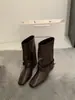 Primeiro Encontro Temporada Retro Camurça Cáqui Botas de Cano Curto Botas Femininas Botas Estilo Francês Outono Design de Nicho Botinhas Estilo Western