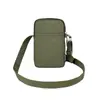 Bolso de Hombro para Mujer, Mini Bolso Cruzado Dulce para Estudiante, Billetera Coreana, Bolso Vertical de Lona Color Liso para Teléfono Móvil