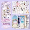 Collage de Materiales para Vestir Escenas Miniatura de Ensueño con Pegatinas de Mascotas para Vestidos de Boda de Niñas