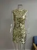 Vestido de noche europeo y americano de Amazon, vestido de lentejuelas de alta gama para mujer, minivestido sexy para fiesta, falda ajustada