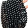 Anqi cuentas sueltas cuentas de obsidiana oro negro natural cuentas negras puras joyería diy accesorios con cuentas al por mayor