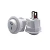 Interruptor Basculante Redondo Pequeño Forma de Barco 2 Pines 2 Velocidades Negro/Blanco con Cable Interruptor de Mesa