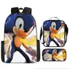 Mochila Escolar Transfronteriza Niña Sónica Dibujos Animados Bolsa Infantil Mochila Escolar para Niño Mochila de Jardín de Infancia Traje