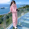 Processamento Customização 2026 Primavera/Outono Novo Estilo Temperamento Moda Versátil Solto Jaqueta Corta-vento Calças Jogger Casuais Femininas