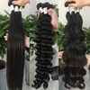Paquetes de Cabello Humano 9A de 12 a 32 Pulgadas Paquete de Cabello Burbuja Cortina de Cabello Cabello Humano