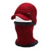 Invierno Nuevo Prueba de Frío Cálido Conjunto de Bufanda y Gorro de Lana Terciopelo Engrosado Gorro Tejido para Montar Orejeras Cabeza Gorro de Algodón