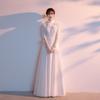 Vestido de Coro Vestido Largo para Mujer Elegante Estilo Chino Traje de Guzheng Adulto Traje de Mando Traje de Coro Grupal