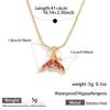 Myya Export Venta Caliente Collar con Colgante de Cola de Sirena de Acero Inoxidable Cadena para Clavícula Chapado en Oro de 18K Joyería Que No Se Desvanece