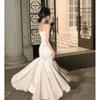 Vestido de Tirantes de Satén para Mujer, Estilo Nuevo, Borde con Volantes Chic, Estilo Suave, Falda Larga, Vestido de Banquete