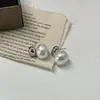 Aretes Dorados Color Café Claro con Perlas Cereza Grandes y Pequeñas Moca Mousse Lujo Suave Versátiles Elegantes Aretes de Nicho para Mujer