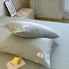 Par de Fronhas 100% Algodão Tingidas no Fio Classe A para Uso Doméstico 48cmx74cm Fronha de Algodão Puro para Adultos Capa para Travesseiro Individual