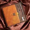 Caderno A5 Business Espessado Conjunto Caixa de Presente Caderno para Reunião de Escritório Diário Simples com Logotipo Imprimível