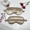 Gafas de viaje directo de fábrica para dormir con sombreado de seda suave sombreado elástico bordado gafas máscara para ojos