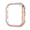 Adequado para Caixa de Relógio Apple S12 Diamante Único, Caixa Protetora Oca com Cravação de Diamantes para Apple Watch 42/46mm com Borda de Diamantes