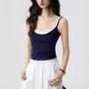 Camisola Tencel Lyocell elegante inspirada en la dopamina, tipo dos piezas, para mujer, con un hermoso diseño en la espalda, dulce y picante, sexy, adecuada para usar como prenda exterior o como capa base