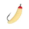 Gusano de Pan Cabeza Roja con Anzuelo Gusano Biónico Bure Cebo Suave Luya Cebo Falso Anzuelo para Carpa Carpa Herbívora Pequeños Accesorios