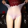 Ropa interior sexy transparente de cintura alta para hombre con conjunto JJ, calzoncillos sexys transparentes brillantes y suaves con separación de balas.