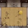 2025 Nuevo Estilo Chino Mampara de Pantalla Simple Sala de Estar Dormitorio Plegable Móvil Puerta de Entrada Divisor Estilo Zen Pared Falsa