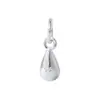 Plata Pura 999 Plata Maciza Superficie Lisa Cara Sonriente Gota de Agua Colgante DIY Pulsera Trenzada con Cuentas Pendiente Encanto Accesorios de Plata