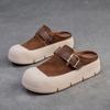 Xangai Jiejie 2024 Verão Novo Fundo Grosso Casual Doces Cor Chinelos Niche Fashion Trendy Mori Sapatos Femininos