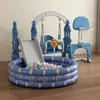 Juego de Columpios y Tobogán Infantil al por Mayor para Uso en Casa, Piscina de Bolas Oceánica para Interiores, Canasta de Baloncesto para Bebé, Porterías de Fútbol Juguetes