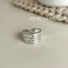 Anillo Onihan S925 de plata esterlina con estilo frío y apertura ancha, moderno, diseño de nicho simple y personalizado para mujer.