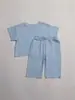 2026 Comércio Exterior Mais Vendido Conjunto de Camiseta Solta e Calça Longa para Sala de Estar Infantil para Meninas e Meninos, Conjunto de Roupa de Casa de Verão