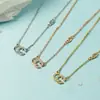 Colar Estilo Chanel para Mulheres, Design de Nicho Tendência de Celebridade da Internet, Pingente Duplo C, Novo Modelo 2020, Corrente de Clavícula com Letras de Luxo Leve