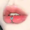 Venta al por mayor transfronteriza directa de fábrica Anillo para labio de acero inoxidable con múltiples diseños Joyería popular de moda callejera Venta al por mayor